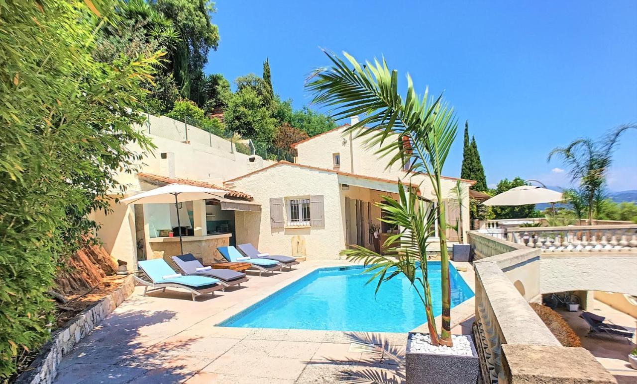 3 Bedrooms Villa Near Cannes - Pool & Jacuzzi - Sea View Mandelieu-La Napoule Exterior photo